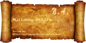 Nyilassy Attila névjegykártya